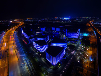 寧波前洋E商小鎮電子商務產業基地室外夜景照明工程--2021神燈獎申報工程